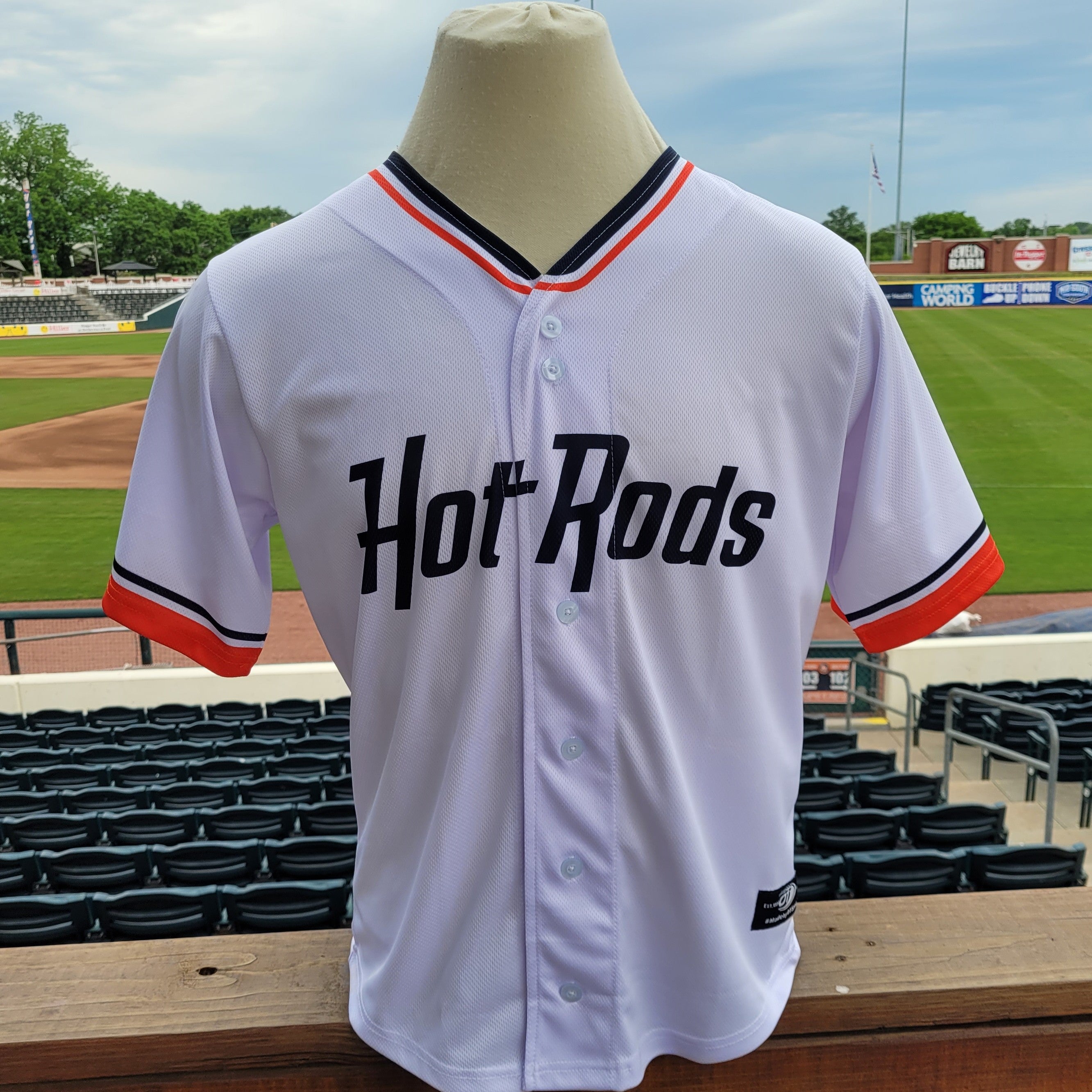 Bowling Green Hot Rods Home Replica Jersey Large Bowling Green Hot Rods Home Replica Jersey Large